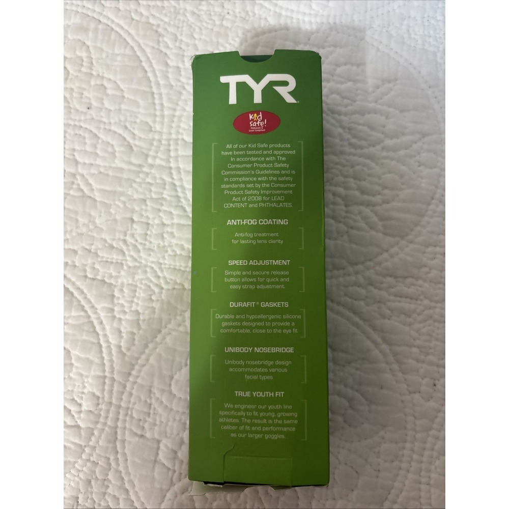 TYR‎ Swimple Tie Dye Kids Youth Swim Goggles Green/blue - Picture 3 of 5
